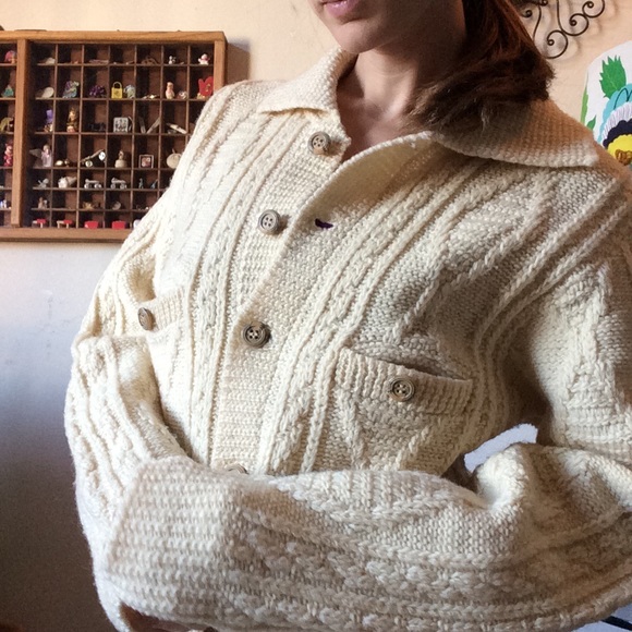 Vintage Pendleton Cable Knit Cardigan - Picture 5 of 8